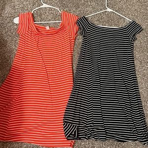 Stripped ribbed dresses